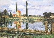 Camille Pissarro Seine oil on canvas